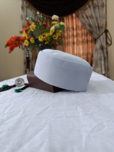 Hot Sell Classic Bukhari <strong>Koofi</strong> Customized Embroidered Muslim Prayer Cap Blue Black White <strong>Hat</strong> for Four Seasons in Bangladesh - Product Image 6