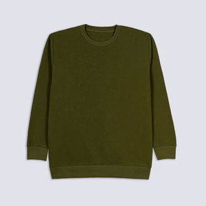 Sudadera Unisex de Cuello Redondo, Color Sólido, Tejida, Corte Regular, Informal, Manga Larga, Beige - Product Image 3