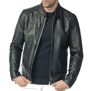 Veste d'hiver en toile de cuir véritable unisexe coupe-vent écologique coupe ajustée avec logo personnalisé vente en gros - Product Image 1
