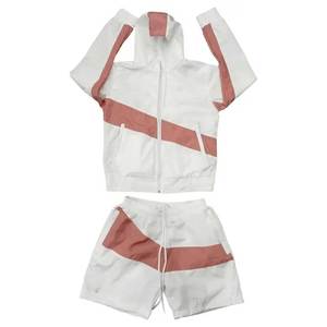 Custom <b>Short</b> Set Nylon Polyester Suit Summer windbreaker sets Hoodie and <b>Shorts</b> Jacket Sets for <b>Men</b> with custom design logo - Product Image 1