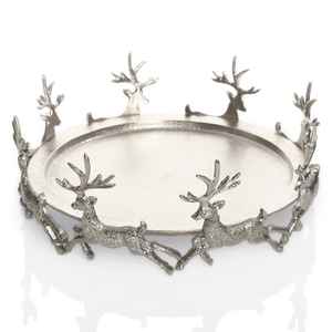 ขาตั้งเค้ก2ชั้นทำจากนิกเกิลเคลือบเงาทำจากสแตนเลสพร้อมก้านตกแต่ง - Product Image 6