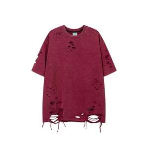 Camiseta holgada estampada para hombre, 100% algodón, venta al por mayor, camiseta de peso pesado, camiseta de gran tamaño en blanco, camiseta de caja Unisex - Product Image 4