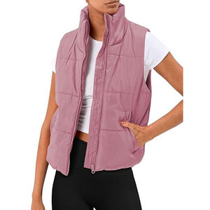 Chaleco acolchado de invierno, chaleco, chaqueta acolchada cálida, Abrigo acolchado para mujer, chaleco acolchado ligero, precio barato, OEM personalizado - Product Image 3