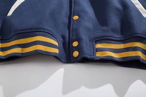 Veste d'université d'hiver de haute qualité pour hommes en chenille de coton/polaire taille personnalisée vente en gros - Product Image 3