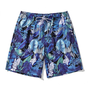 Short de style nouveau pour hommes 100% polyester tissu doux imprimé sur mesure pour l'été vêtements de plage écologique en gros - Product Image 3