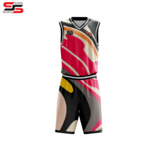 Uniforme de basket-ball unisexe personnalisé avec fonction de séchage rapide, technique de sublimation imprimée, maillot cousu avec logo de l'équipe - Product Image 3