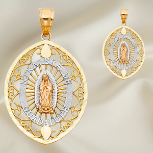 เครื่องประดับทองเหลืองเพชร Guadalupe สำหรับเด็กสุดอินเทรนด์14K สีเหลืองทองสามโทนชุบดีไซน์แบบดั้งเดิมใหม่ - Product Image 6