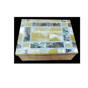 Boîte à bijoux artisanale rectangulaire en pierre naturelle polie, boîte en nacre, fabrication artisanale, forte demande auprès des fournisseurs - Product Image 1