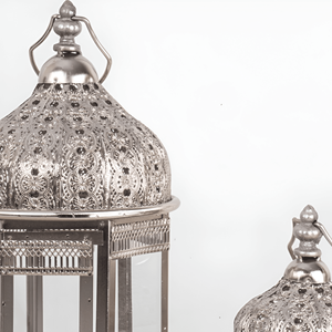 Royal <b>Silver</b> Handcrafted Metal Candle <b>Lantern</b> For Home Decoration in Wholesale Price - Product Image 3