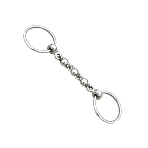Horse Snaffle Dee Bit Acero inoxidable Dee Ring Cheeks Sin ganchos Equitación Ecuestre Loose Ring Bit OEM ODM Servicio - Product Image 1