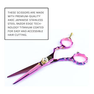 ชุดกรรไกรตัดผมด้ามจับมังกรสำหรับร้านตัดผมชุดกรรไกรสำหรับร้านเสริมสวยที่เคลือบสีออกแบบได้ตามต้องการ - Product Image 5