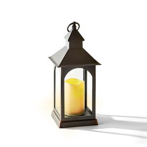 Handmade Metal <b>Die</b> <b>Cut</b> Lantern with Handle for Christmas Home Decor and Tabletop Candle Use - Product Image 1