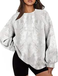 Custom Embroidered Streetwear Soft 100% Cotton <b>Crewneck</b> Pullover <b>Sweater</b> Jumper Fleece Oversized Women Mockneck Sweatshirt - Product Image 4