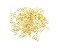 Anneaux de saut en laiton avec or 18k rempli de 5mm, découvertes de bijoux, bagues fendues pour la fabrication de bijoux, de colliers et de bracelets