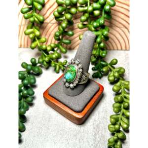 Daniel Benally Sonoran Mountain <b>Ring</b> Size 10 <b>Turquoise</b> & Sterling Silver Bezel Setting Everyday Wear - Product Image 3
