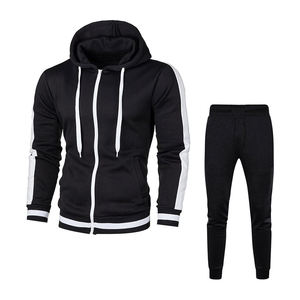 Personnalisé de haute qualité Gym survêtement hommes fermeture éclair à capuche survêtement formation décontracté unisexe ensemble automne saison taille XL élégant survêtement - Product Image 1