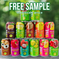 Sapodilla Puree Fruitdrank Versgeperst 100% Aluminiumblik 330ml Zonder Toegevoegde Suiker Vruchtvlees Halal Gecertificeerd 10% Brix
