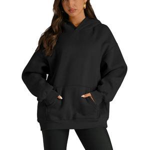 Gran oferta, sudaderas con capucha informales para mujer, prendas de vestir exteriores transpirables con hombros caídos, cuello con capucha, ropa de calle lavada a la piedra para mujer - Product Image 2