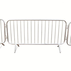 Clôture temporaire en acier/fer personnalisable de haute qualité et bon marché, barrière de contrôle des foules avec revêtement en poudre - Product Image 1