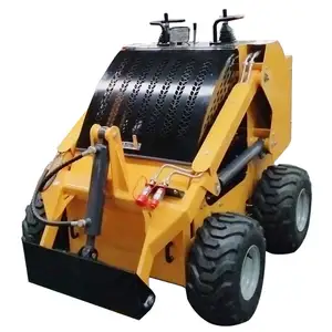 Venta caliente 25 Hp Motor barato chino Skid Steer Wheel Crawler Mini Track Skid Steer Loader con accesorios Track