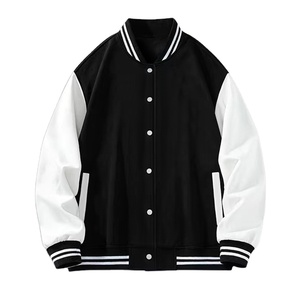 Venta caliente ligero de manga larga bordado a prueba de viento Botton Down Casual Bomber CollegeBaseballjacket para hombres - Product Image 2