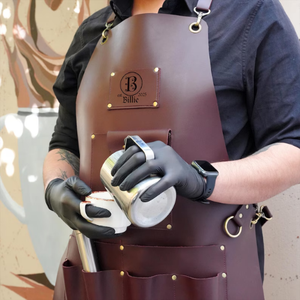 Tablier en cuir véritable personnalisé avec logo personnalisé Cadeau d'affaires d'artiste tatoueur avec poches Nom personnalisable pour elle - Product Image 2