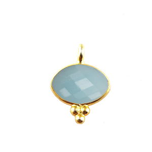 Natural Green <b>Onyx</b> Tiny Charm Pendant Faceted Stone 925 Sterling Silver Gold Bezel Pendant for <b>Earring</b> and Necklace Making - Product Image 2