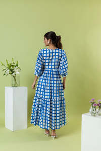 Caftan indien fait à la main imprimé en blocs pour femmes manches longues en coton doux vêtements de nuit décontractés pour l'été tendance taille 6XL - Product Image 5