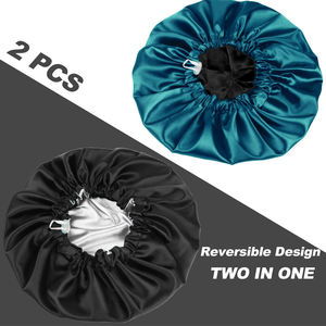 Women Nights Wear Sleeping <b>Silk</b> <b>Bonnet</b> Custom Color Large Size Round Cap Custom Logo Polyester Satin <b>Hair</b> <b>Bonnets</b> - Product Image 2