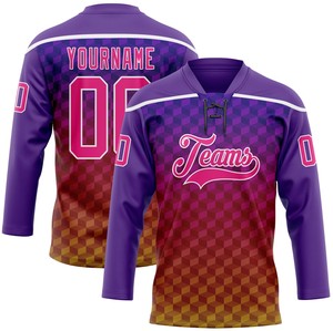 Services OEM, vente chaude, impression par sublimation personnalisée, séchage rapide, anti-bactérien, maillot de hockey 100% polyester avec noms d'équipe personnalisés - Product Image 5