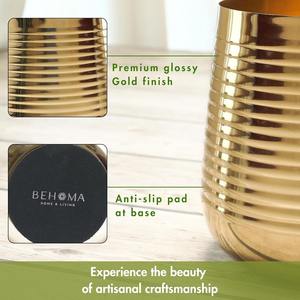 Macetero de Metal Martillado de Primera Calidad para Exhibición Elegante de Plantas de Interior, Decoración Contemporánea para el Hogar y Acento Decorativo para Esquinas - Product Image 2