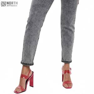 2025 otoño pantalones vaqueros rectos de cintura alta para mujeres y Pakistán cremallera transfronteriza moda Oem Odm mantenido - Product Image 3