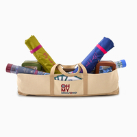 Sac de transport portable rose menthe avec logo personnalisé pour Mahjong américain, grande capacité, en tissu, pour tuiles, supports et tapis de table