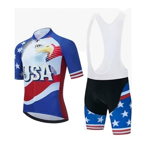 Ensemble de maillot de cyclisme d'été de qualité supérieure, respirant, écologique, antibactérien, maillot de course d'équipe, maillot de vélo pour homme, short de vélo - Product Image 1