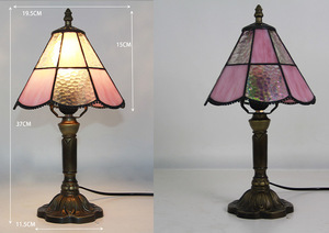Lampada da Tavolo in Ferro con Vetro Colorato <span class=keywords><strong>Tiffany</strong></span>, Decorazione per Angolo Divano, Stile Mediterraneo Haute Couture, Controllo Touch LED, Personalizzabile - Product Image 3