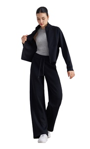 Pantalon de survêtement Baggy de style de rue coupe décontractée pantalon élégant avec poches latérales vêtements de mode pantalons de survêtement pour femmes à jambe droite - Product Image 5