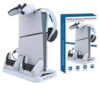 Support de refroidissement fin pour Slim avec coque en ABS+PC, étanche, antichoc, anti-poussière, avec poignée et rangement pour disques de chargement