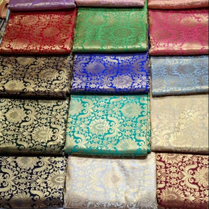 Tela brocada de Jacquard colorida para mujer, Ropa Étnica, proyectos artesanales y costura de ropa de Boutique - Product Image 1