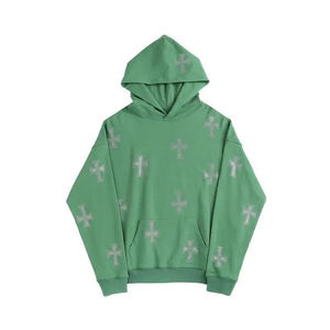 Sweat à capuche oversize décontracté à fermeture éclair intégrale imprimé sur mesure, effet délavé à l'acide, 100% coton pour l'hiver - Product Image 1