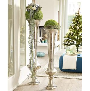 Vase à fleurs en métal doré décoratif unique, grand vase de style nordique pour la décoration de mariage, centre de table, vases trompette - Product Image 5