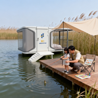 Cabine de luxe de type capsule spatiale haut de gamme, maison préfabriquée modulaire miniature pour hôtel de villégiature, location de vacances
