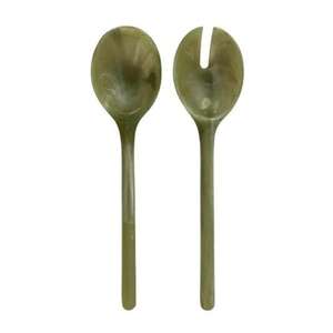 Premium <b>Wood</b> <b>Salad</b> <b>Server</b> Set with Artistic Swirl Design Handles Eco-Friendly for Home & Restaurant Use - Product Image 2