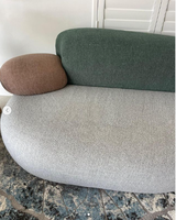 Canapé modulable en tissu en forme de L, style galets, pour salon minimaliste ou salle d'attente