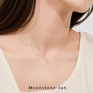 Garnet Birthstone <b>Pendant</b> 10mm Stone Necklace Gold Plated Round Shape Necklace January Jewelry Elegant Gemstone <b>Pendant</b> - Product Image 4