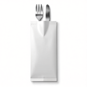 White cutlery <b>bags</b> - Personalized - 1 color - Product Image 3