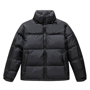 Chaqueta Acolchada Reversible Impermeable con Capucha Negra para Hombre, de Alta Calidad, para Clima Frío, Invierno, Informal, Tejida - Product Image 1