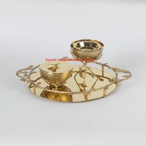Quemador de Bakhoor decorativo de Metal dorado de diseño fabuloso con elegante soporte de incienso, decoración perfecta para el hogar y regalos, el precio más bajo - Product Image 1