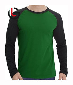 Chemise à Manches Longues et Manches Raglan pour Homme Jersey 100% Coton Biologique 120 140 160 180 200 220 240 260 280 300 320 Gram O Neck - Product Image 3