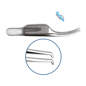 Fórceps Troutman Iris de acero inoxidable de alta calidad 1x2 dientes 7,5 cm Instrumentos quirúrgicos Fabricante y exportador - Product Image 2