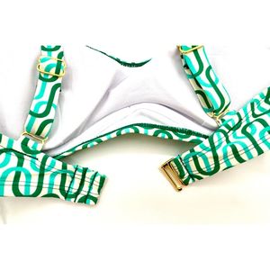 Reggiseno bikini con ferretto Kona Sol da donna, colore verde Geo, taglia S - Product Image 3